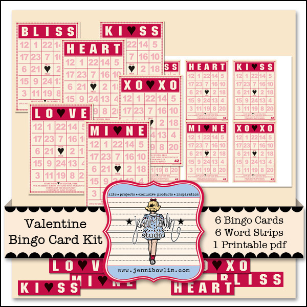 Valentine Bingo Card Kit