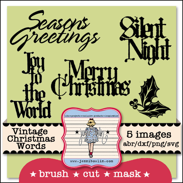 Vintage Christmas Words