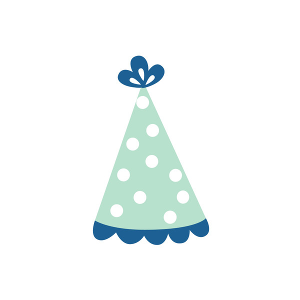 Polka Dot Party Hat SVG File