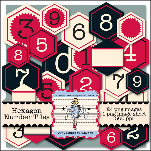 Hexagon Number Tiles