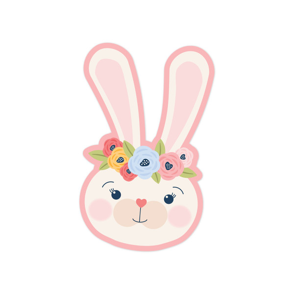 Flower Crown Bunny Print and Cut File