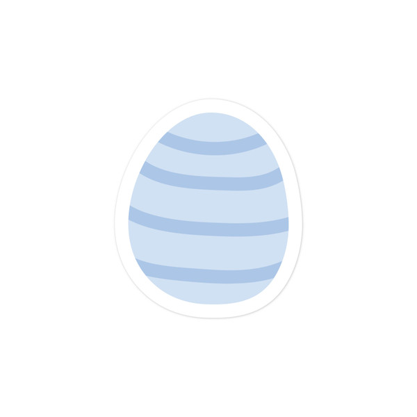 Striped Easter Egg SVG File