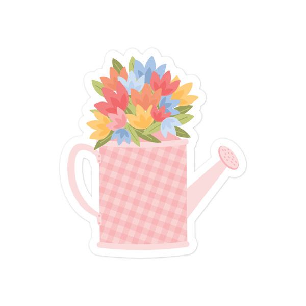 Floral Watering Can Print and Cut File