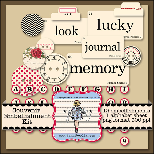 Souvenir Embellishment Kit