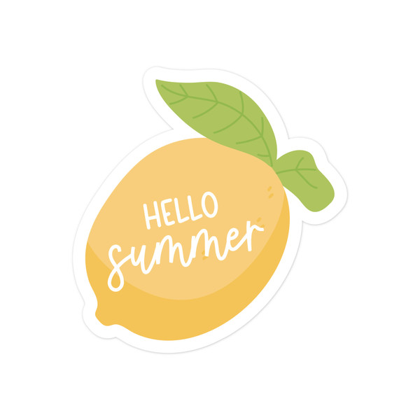 Hello Summer Lemon Print and Cut File