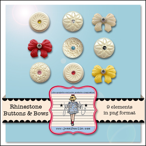 Rhinestone Buttons & Bows