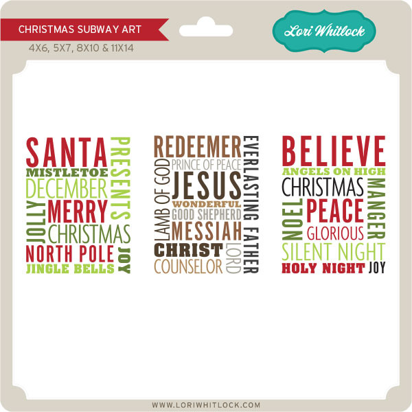 Christmas Subway Art