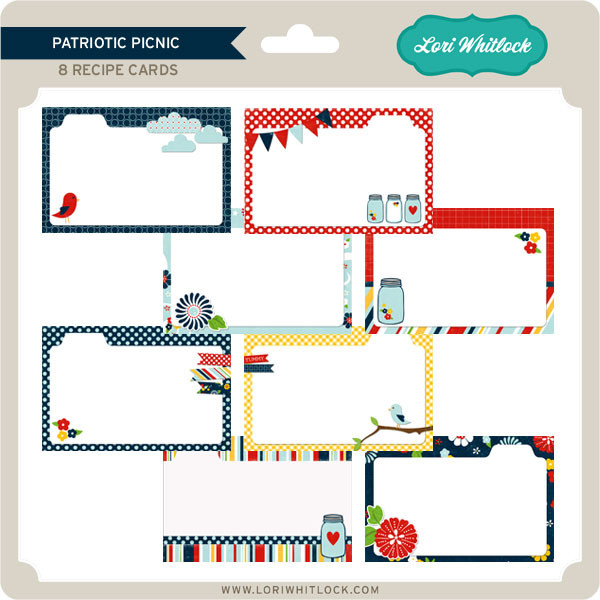 Patriotic Picnic Recipe Cards