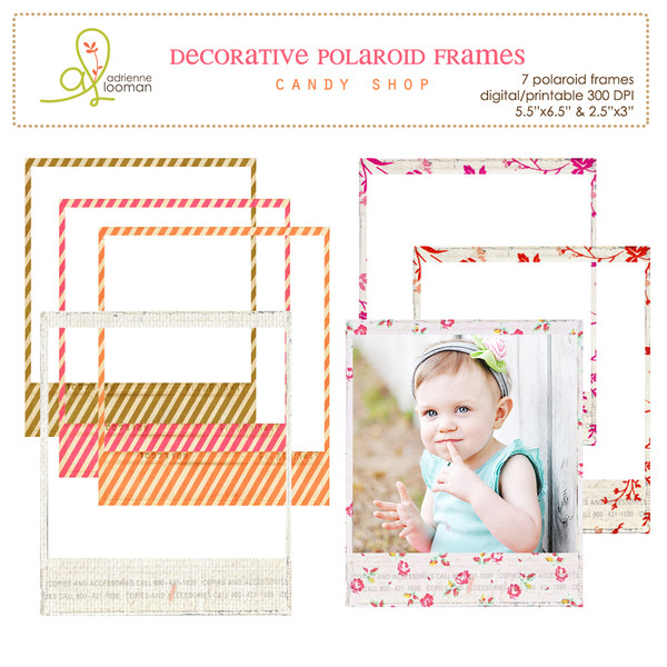 Polaroid frames Candy Shop