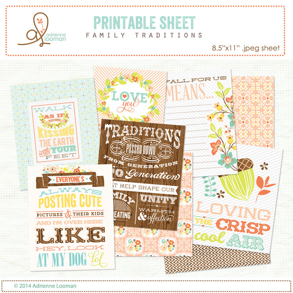 Printable Family Traditions no.1