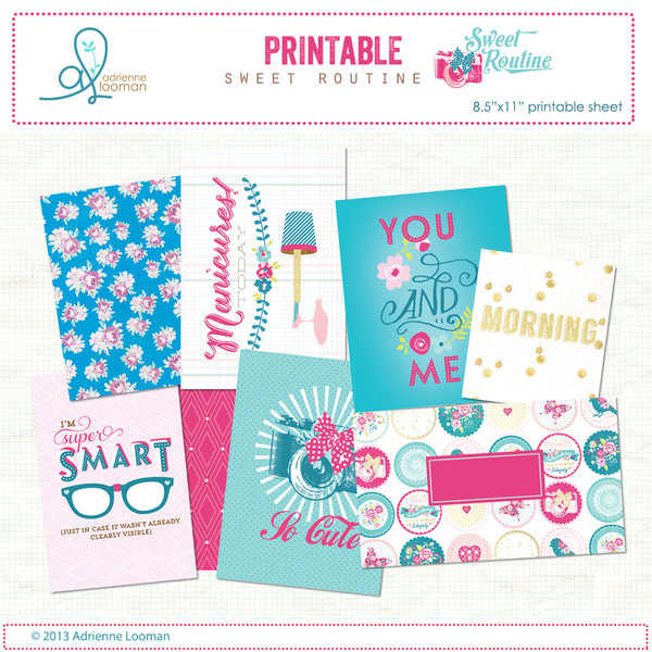 Printable Sweet Routine cards 2