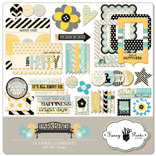 Park Bench Embellishment Pack 1