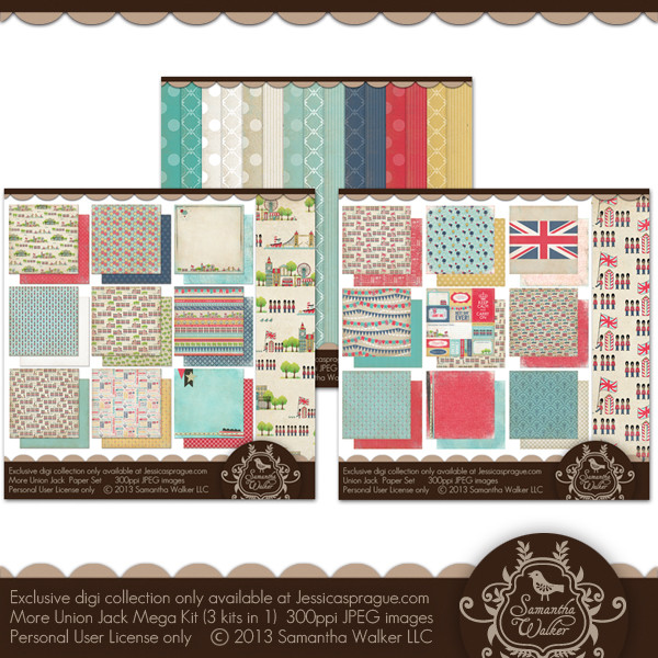 In this kit you will receive the entire Union Jack Collection, that is 3 digital kits!