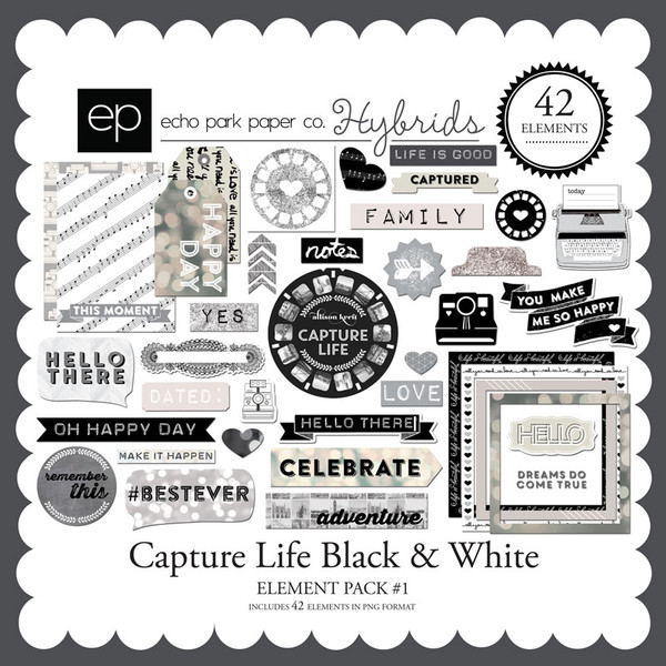 Capture Life Black & White Element Pack #1