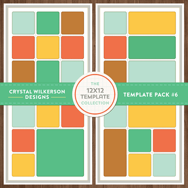 Crystal's 12x12 Template Collection - Template Pack #6