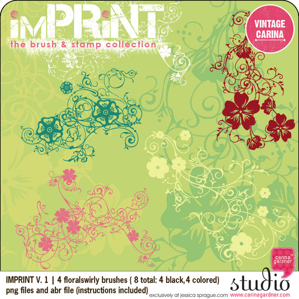 IMPRINT V.1 Floral Swirly Brushes