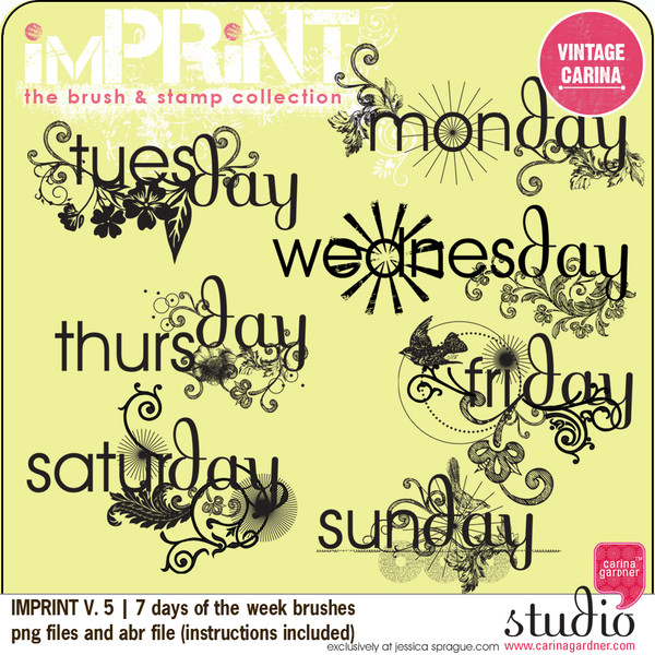 IMPRINT V.5 Days of the Week