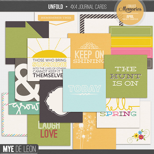 Unfold | 4x4 Journal Cards