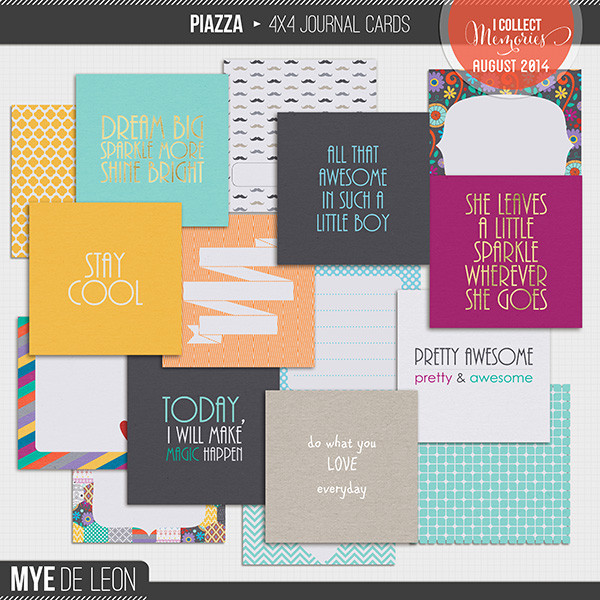 Piazza | 4x4 Journal cards