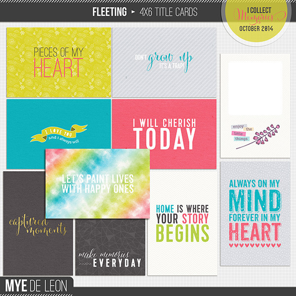 Fleeting | 4x6 Title Cards