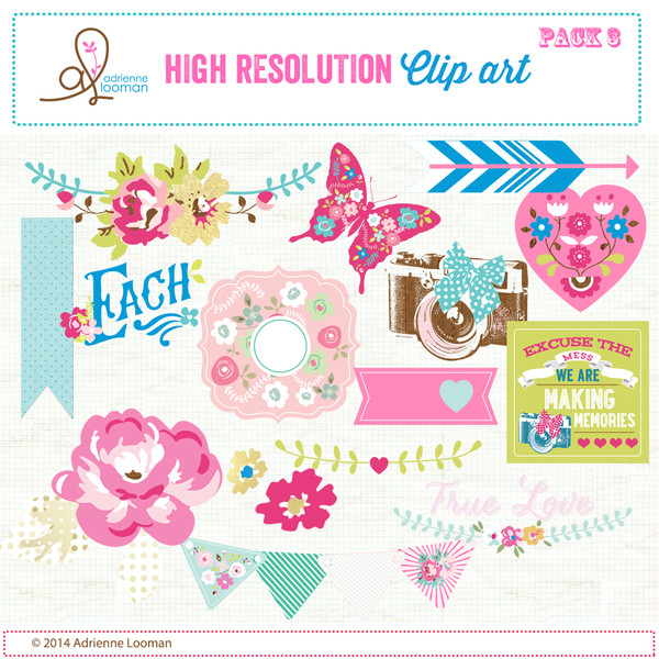 Sweet Routine Clip Art Elements pack no.3