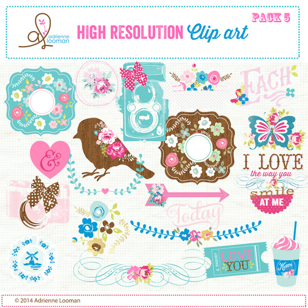 Sweet Routine Clip Art Elements pack no.5