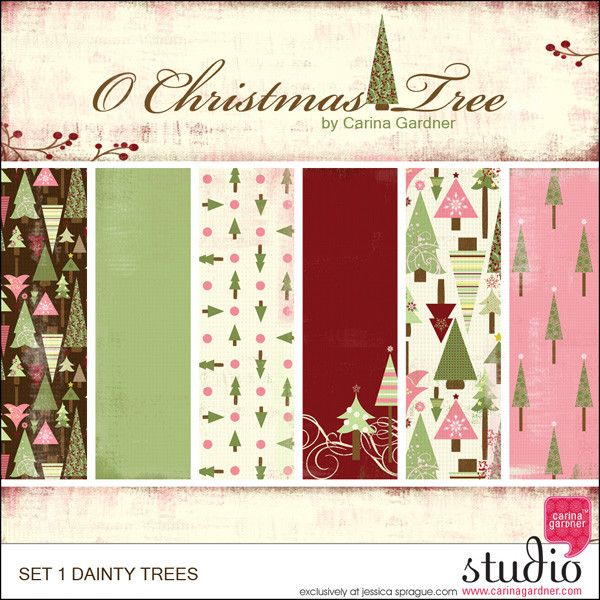 O CHRISTMAS TREE - Paper Set 1