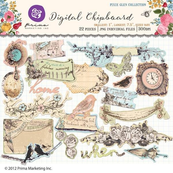 Pixie Glen Digital Chipboard