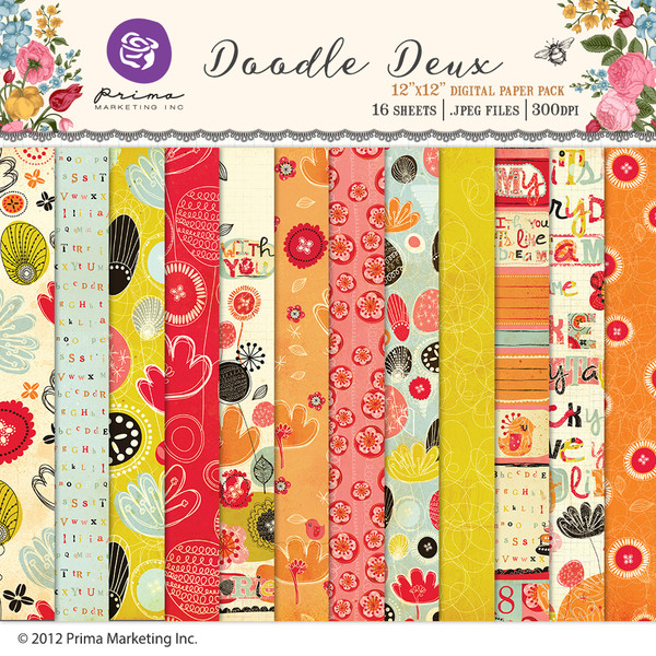 Doodle Deux 16 Paper Pack