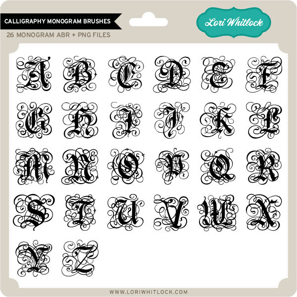 Calligraphy Monogram Brushes