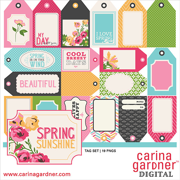 Spring Sunshine Tag Pack 1