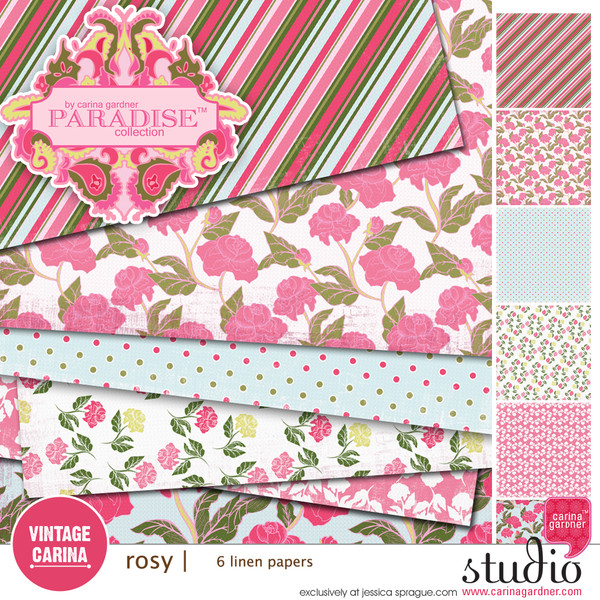 PARADISE Rosy Paper Pack