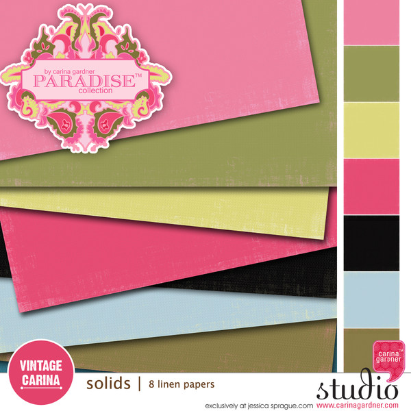 PARADISE Solid Collection Paper Pack