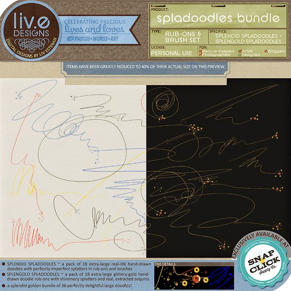 liv.edesigns Spladoodles Bundle - Splendid Spladoodles + Splengold Spladoodles