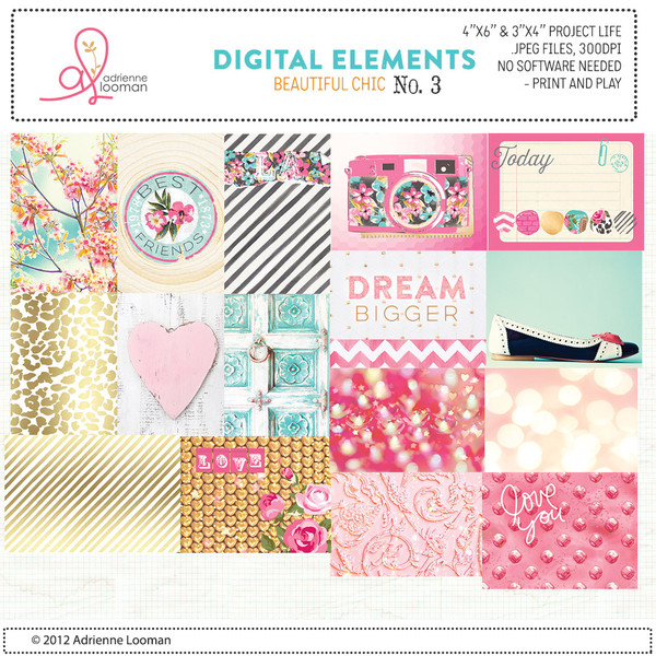 Beautiful Chic life card set 3