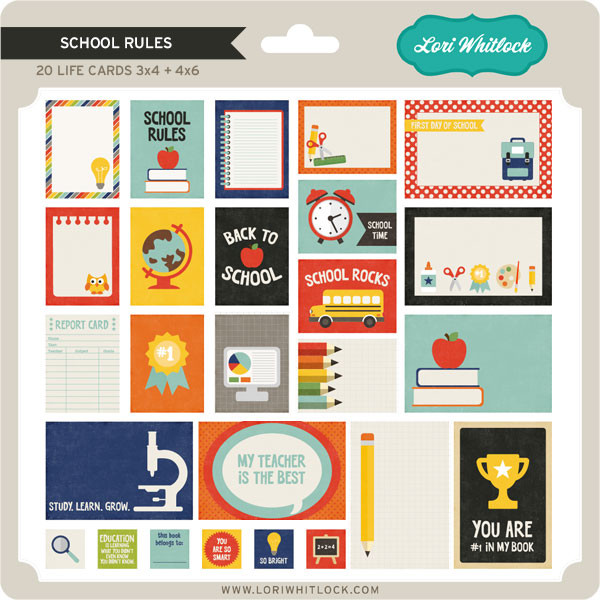 School Rules Life Cards