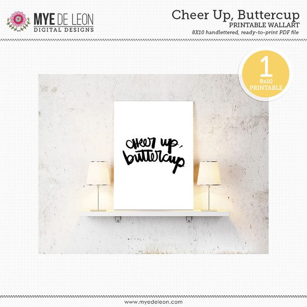 Cheer Up, Buttercup | Hand-Lettered Design