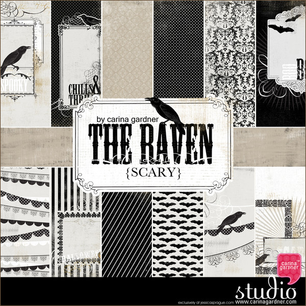 THE RAVEN Scary Paper Set