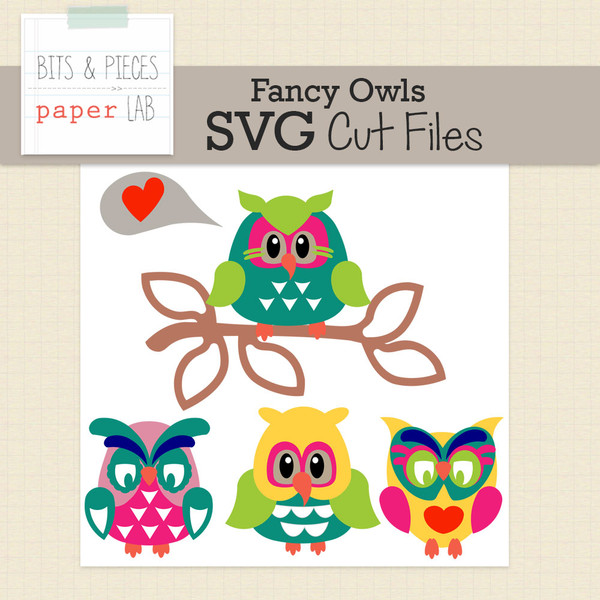 Fancy Owls Cut Files