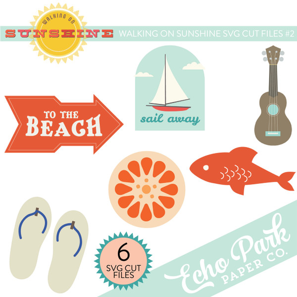Walking On Sunshine SVG Cut Files #2