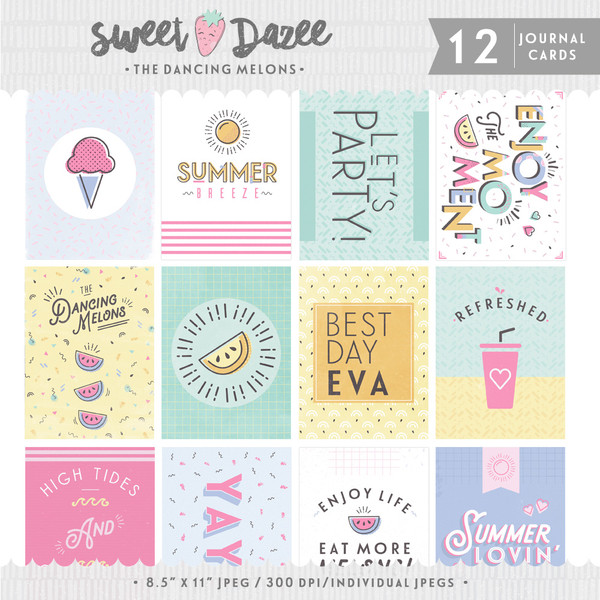 The Dancing Melons Journal Cards