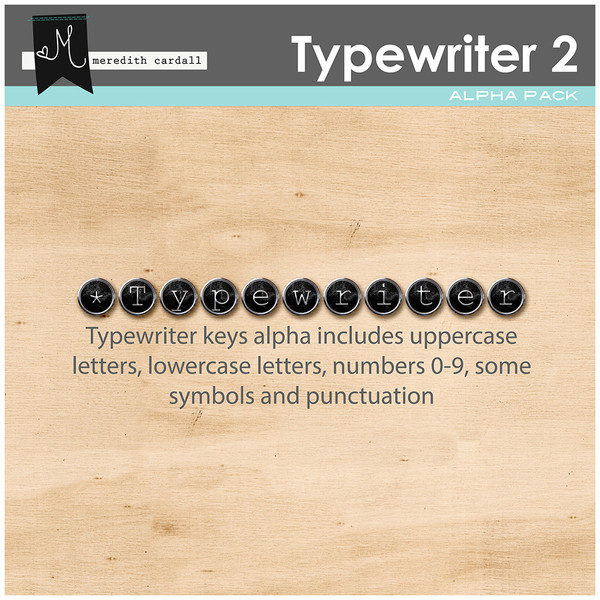 Typewriter Alpha- Black