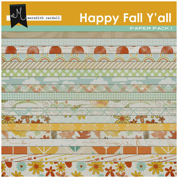 Happy Fall Y'all Paper Pack 1