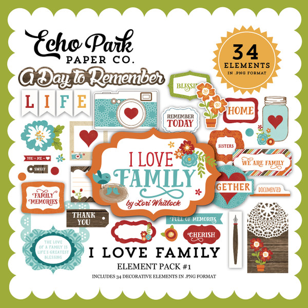I Love Family Element Pack 1