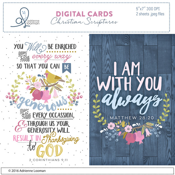 Printable 5x7 cards- scriptures 01