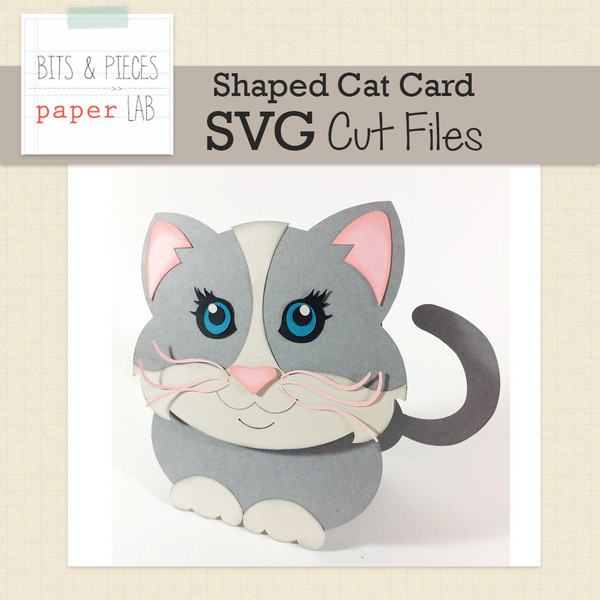 Shaped Cat Card Cut Files
