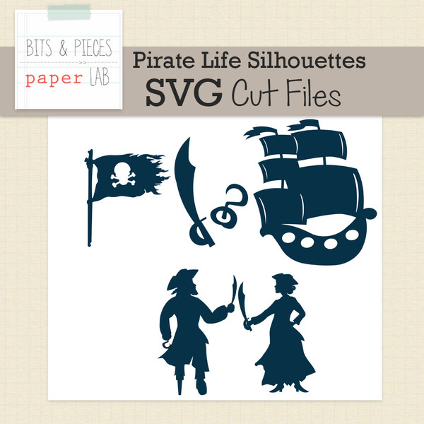 Pirate Life Silhouettes Cut Files
