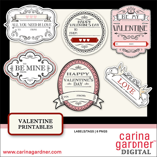 Valentines Printables - Embellishment Set