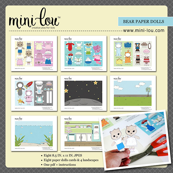 Bear Paper Dolls Printable