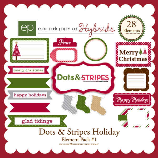 Dots & Stripes Holiday Element Pack #1